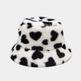 thumbnail image 6 of CoCopeanut Topi Ember Berbulu Palsu Gambar Hati Musim Dingin Baru Topi Hangat Luar Ruangan Wanita Topi Nelayan Berbulu Beludru Lembut Mode Anak Perempuan Panama, 6 of 6