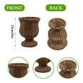 thumbnail image 7 of Decorr 9.84"Brown Goblet Woven Planter Urn Shape, Decorative Rattan-Style Urn Flower Pot, Rustic Farmhouse Tabletop Decor for Indoor Outdoor Use, 7 of 7