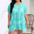 thumbnail image 2 of Yuhangmm Coverups for Bathing suits, Women Mid Length Sleeve Pullover Plus Size Viscose Dress For Prayer Swimwear Cover Ups Sky Blue XL, 2 of 6