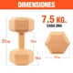 thumbnail image 5 of Mancuernas 7.5 Kg Pesas Hexagonales 2pz Altera Entrenamiento, 5 of 6