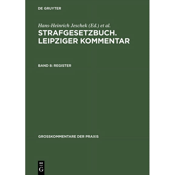 GroÃkommentare Der Praxis Register, (Hardcover)