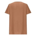 thumbnail image 2 of Jalioing Summer V Neck Tops Women's Eyelet Short Sleeve Tunic Blouses Trendy Casual Work Shirts Clothes, 2 of 5