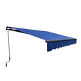 thumbnail image 2 of ALEKO Motorized Black Frame Retractable Home Patio Canopy Awning 10x8 ft, Blue Color, 2 of 12