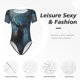 thumbnail image 4 of Balery Mystical Forest Elk Body de cuello redondo de manga corta para mujer Tops de manga corta Tops básicos-Large, 4 of 7