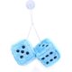 thumbnail image 1 of 1 pieza de dados azules para coche, dados peludos, accesorios para coche, colgante de espejo para coche con dados cuadrados vintage ER, 1 of 5