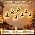 thumbnail image 3 of Glow Deer LED Reindeer for Wall Decoration, Backlit LED Reindeer Silhouette Holiday Wall Art, Christmas Wall Decor, Christmas Decorations Indoor for Farmhouse Style Christmas Home-6pcs, 3 of 8