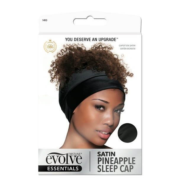 Evolve Satin Pineapple Cap, Black, 1 Count Evolve Satin Pineapple Cap, Black, 1 Count