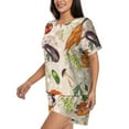 thumbnail image 2 of Picia Cute Vegetables Pajamas Sets for Women Soft Short-Sleeved Pjs with Lounge Shorts Two Piece Sleepwear-3X-Large, 2 of 9