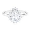 thumbnail image 5 of Silvago Jewel Pear Cut 2 Ct Diamond Rings - 14K White Gold Over Wedding Rings - Engagement Halo Rings for Women's - Christmas Gifts for Her - Valentine Proposal Ring - Anniversary Gifts for Wife, 5 of 8