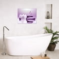 thumbnail image 5 of Zen Stone Canvas Wall Art Water Lily and Purple Butterfly on the Lake Wall Art for Bathroom Living Room Bedroom Spiritual Yoga Spa Picture Wall Decor Framed Bedroom Wall Art,16x12 Inches, 5 of 5