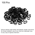 thumbnail image 3 of Uxcell 100pcs Silicone Rubber Bands Rings Non-slip Flat Black for Books Boxes Bag Wraps Black 3/4", 3 of 5