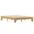 thumbnail image 3 of Taylor & Logan Wood Platform Bed with 14 Wooden Support Slats Natural - Queen, 3 of 5