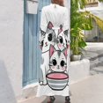 thumbnail image 3 of Cute Cats With Bowl Women's Long Dress Long Sleeves Dress Vintage Dresses Party Maxi Dress High Waist Dress, 3 of 4