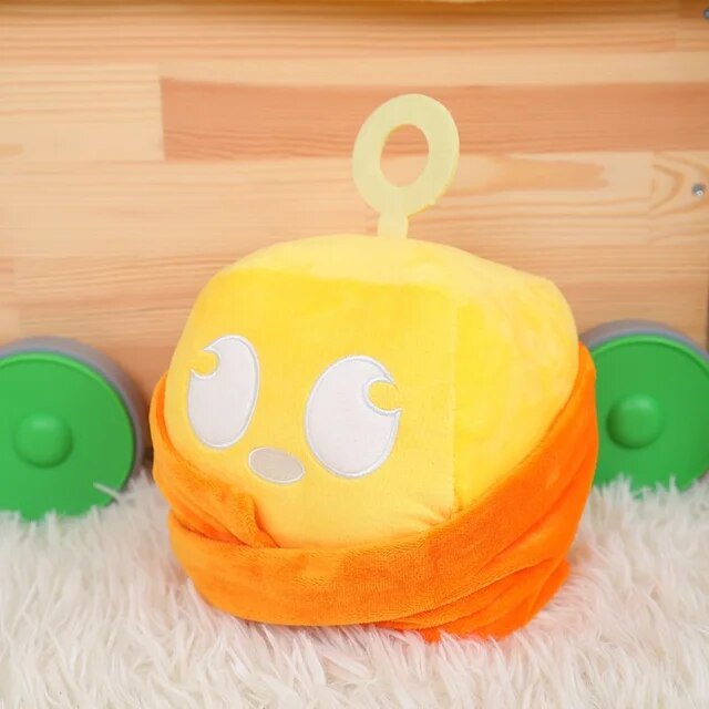 Blox Fruits Plush Toy Cute Game Peripheral Leopard Pattern Box Plushie Doll Soft Stuffed Christmas Birthday Gift Toy For Kids