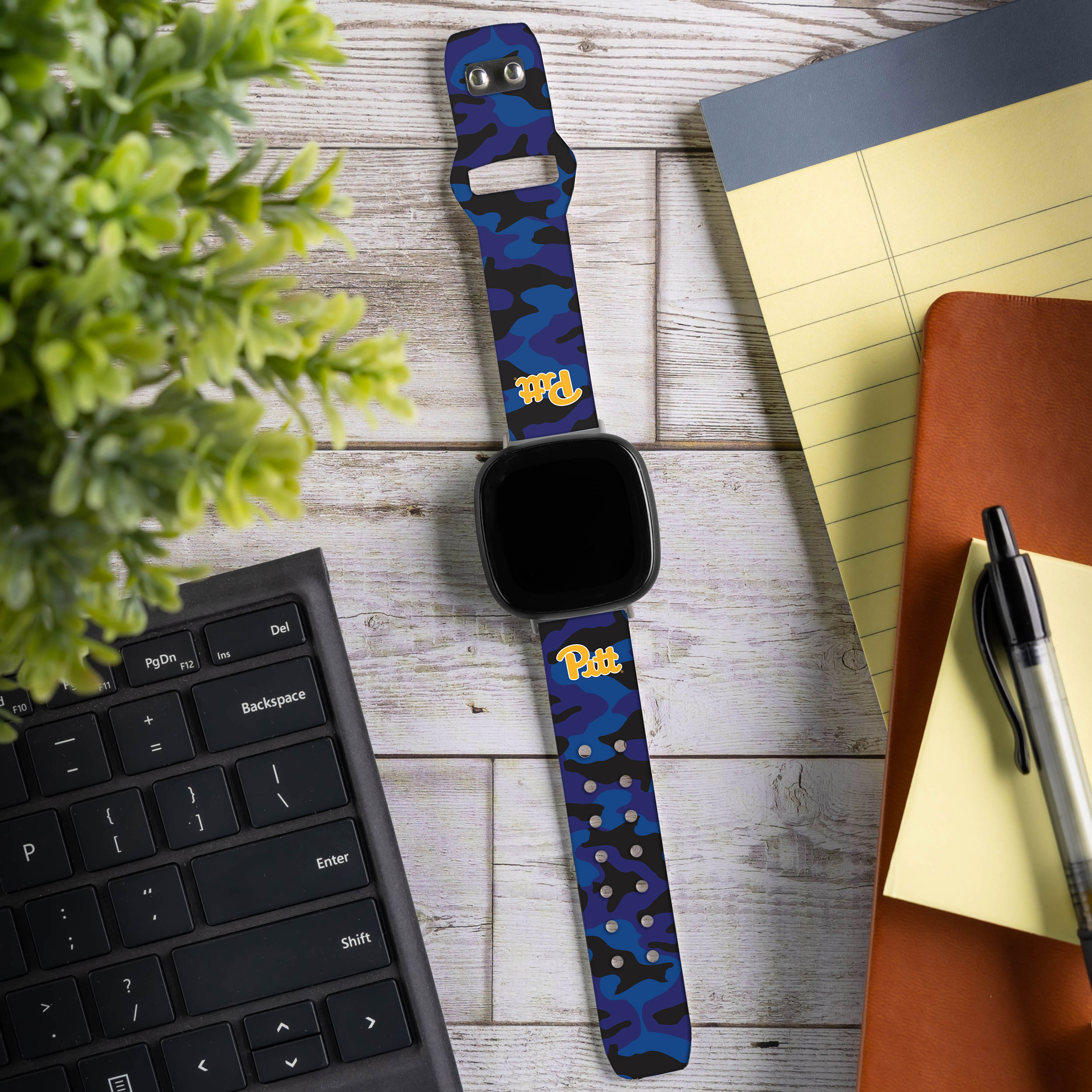Pittsburgh HD Camo Unisex Watch Band for FitBit Versa 3 & Sense (Long)