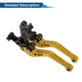 thumbnail image 6 of Unique Bargains Short Brake Clutch Levers for SUZUKI GSR750/GSX-S750 2011-2021 6 Position Adjustable Motorcycle Handlebar Brake Lever Aluminum Alloy Gold Tone 1 Pair, 6 of 7