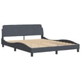 thumbnail image 3 of vidaXL Bed Frame without Mattress Platform Bedstead Bed Base Dark Gray Velvet, 3 of 8