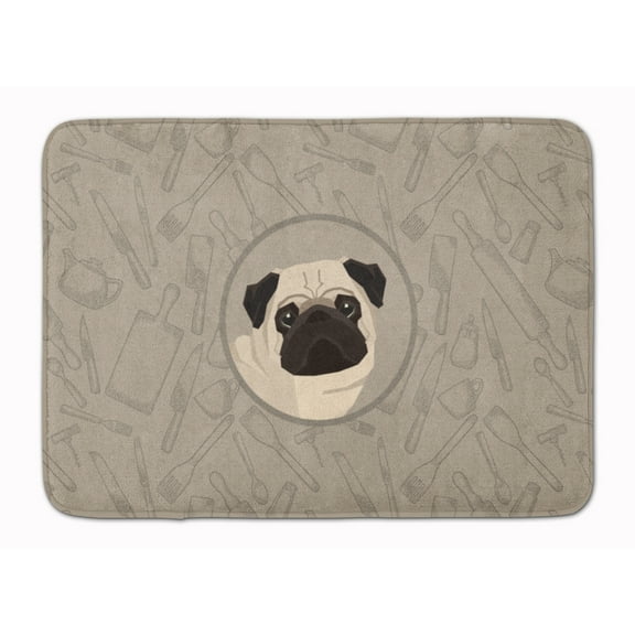 Pug In the Kitchen Machine Washable Memory Foam Mat