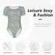 thumbnail image 4 of Fotbe Baby Elephant Giraffe Body de Mujer con Cuello Redondo y Mangas Cortas, Sin Mangas Ajustado, Suave, Cómodo y Básico-Large, 4 of 7