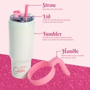 Paris Hilton 40oz Tumbler with Removable Handle - White