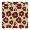 thumbnail image 2 of Ambesonne Floral Shower Curtain, Retro Abstract Daisy Pattern, 69"Wx84"L, Pale Camel, 2 of 4