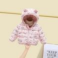 thumbnail image 2 of Youmylove Winter Down Coats For Kids Baby Boys Girls Light Jacket Cute Cartoon Bear Hoods Outerwear Leisure Child Clothing, 2 of 4