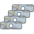 thumbnail image 5 of SKYSONIC Faucet Absorbent Mat 3 Pcs Elegant Gold Marble Kitchen Faucet Splash Catcher Washable Counter Drying Pads Behind Faucet for Kitchen Bathroom, 5 of 7