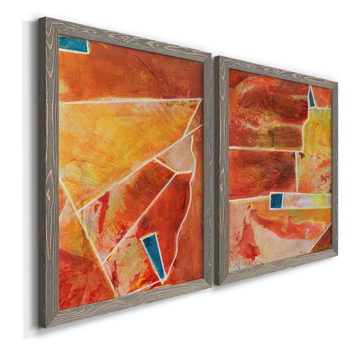 Primary Connection III - Premium Framed Canvas 2 Piece Set - Ready to Hang