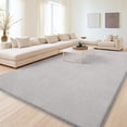 thumbnail image 5 of Buganda Soft Area Rugs, Low Pile Area Rug for Living Room Bedroom, Non Slip Washable Decor Carpet, 9'x12', Light Grey, 5 of 6