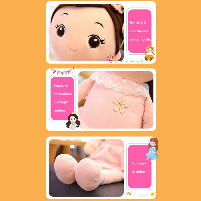 Juguete de muñeca de trapo, muñecas de trapo lindas de 40 cm, almohada de muñeca de trapo, muñecas de trapo lindas de grado profesional Jadeshay A
