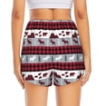 thumbnail image 4 of Vsdgher Buffalo Plaid Forest Print Women's Running Double Layer Shorts High Waisted with Pockets Elastic Yoga Workout Athletic Gym Sports, 4 of 8