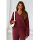 thumbnail image 5 of Conjunto de Suéter de Dos Piezas PRETTYGARDEN Rojo Vino XXL, 5 of 8