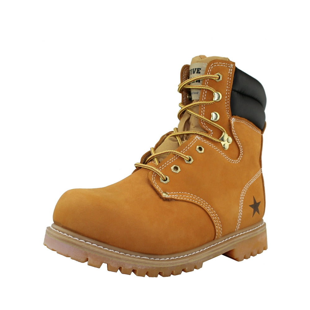 Own Shoe Men's Fashion Work Boots Tan Versatile Leather Ankle Boots