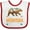 White and Red, variant on Inktastic Montana Vacation Bear Silhouette Boys or Girls Baby Bib