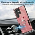 thumbnail image 4 of SaniMore Compatible with Samsung Galaxy S23 Ultra Case, Wallet Stand Elastic Credit Card Slot Magnetic Car Mount Ring Holder Premium PU Leather Protection Cover for Galaxy S23 Ultra 6.8-inch, Pink, 4 of 9