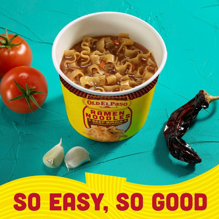 Old El Paso Ramen Noodles, Beef Birria Flavor, Microwave Soup Cup