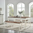 thumbnail image 4 of Crosley Furniture Shelby 4Pc Wood Butterfly Leaf Dining Set in Distressed White, 4 of 4