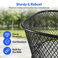 thumbnail image 5 of lacooooppia Bike Front Basket Metal Wire Cycling Accessory Black Universal Heavy Duty Basket Cargo Basket for Mountain Road Bikes L with Long Brace, 5 of 7