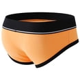 thumbnail image 4 of Mens Underwear Briefs Low Rise Casual Color Block Stretchy Slim Hollow-Out Breathable Support Lifting Athletic Workout Underpants, 4 of 7