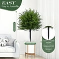 thumbnail image 4 of 24" Artificial Cedar Topiary  Trees with Ground Spike,  Resistant Fake Bushes Set of 2 for Outdoor Indoor Garden Decor, 4 of 7