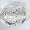 thumbnail image 3 of Ambesonne Music Fitted Round Tablecloth, Abstract Clef Sheet, 45"- 56" Diameter, Black White, 3 of 5