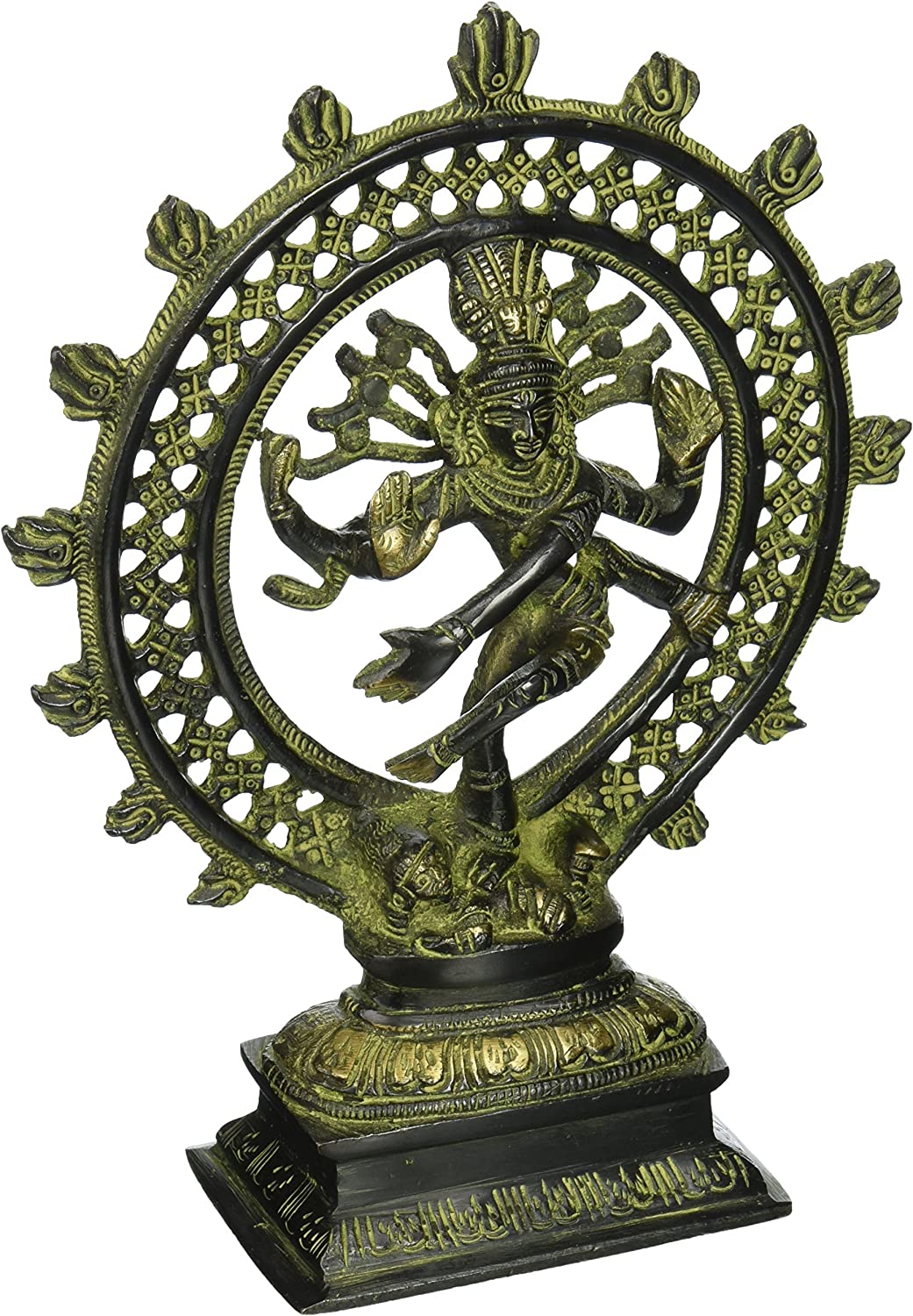 Ethnic Brass Figurine Of Lord Natraj, Religious Idol, Brass Statue