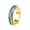 Gold, variant on Blue Shell Stainless Steel Silver Plated Spinner Ring for Women Funny Rotating Statement Band 6mm Promise Wedding Everyday Jewelry Size 9