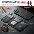 thumbnail image 4 of Dteck for iPhone 16 Plus Magnetic Case with Detachable Wallet Card Holder, Compatible with MagSafe, RFID Blocking Credit Slots Kickstand Shockproof Phone Cover for Women Men,Black, 4 of 6