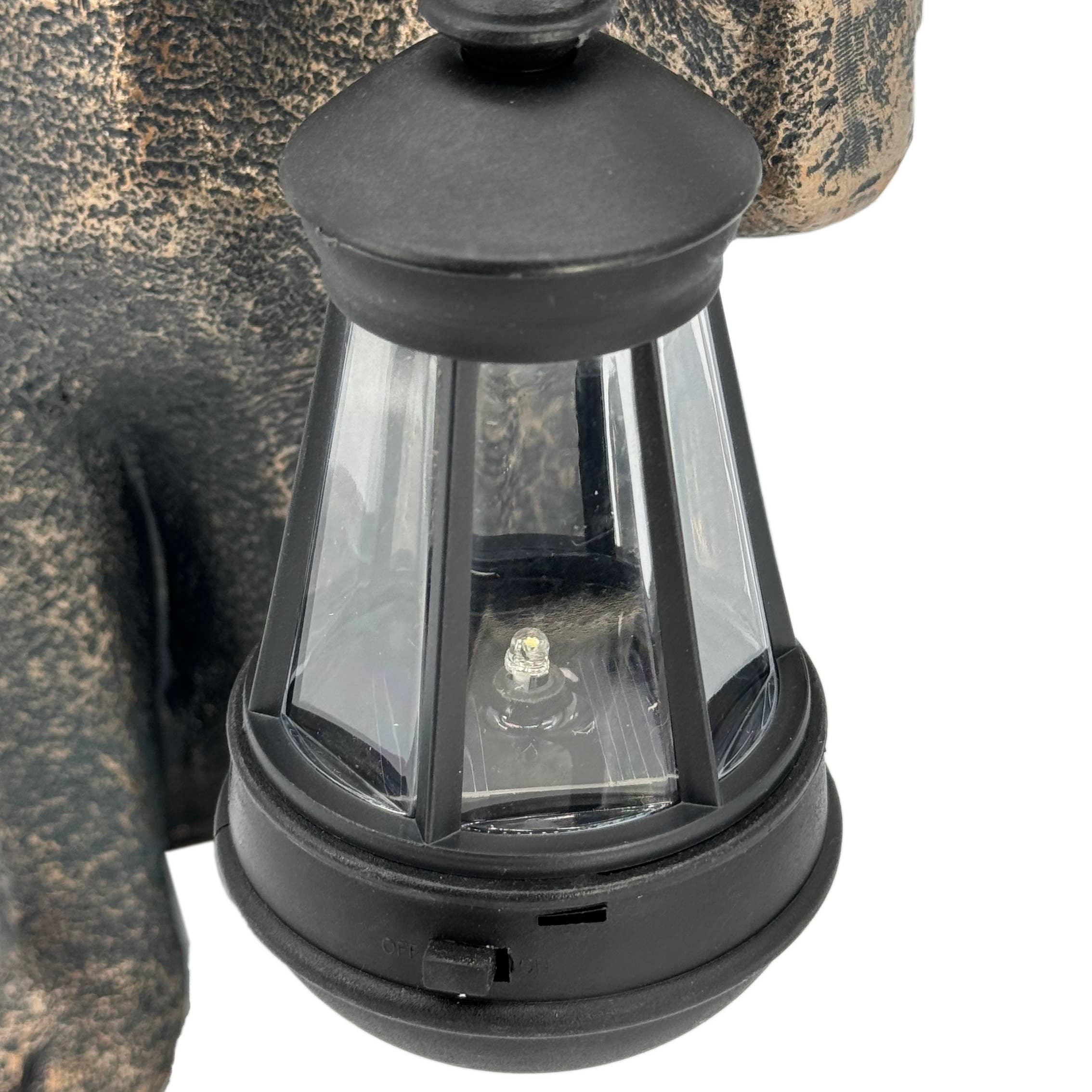 Galt International Solar LED Lantern Kitty Cat & Butterfly Statue