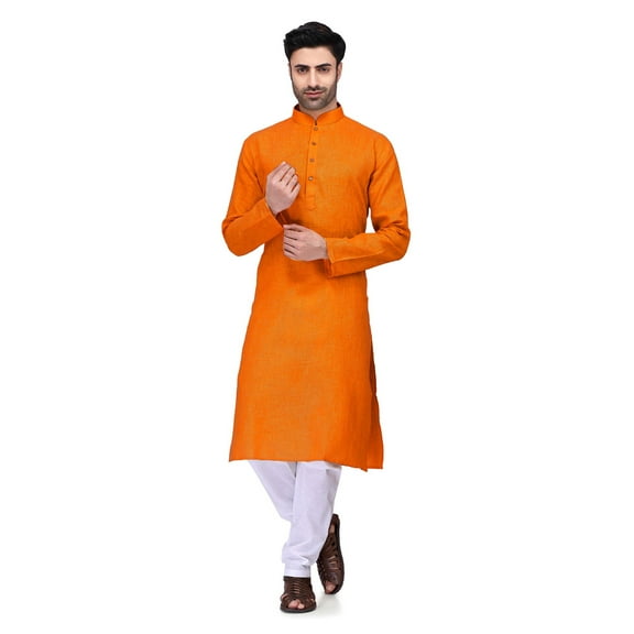 ELINA FASHION Men's Cotton Kurta Pajama Set Tunic Indian Traditional Wear