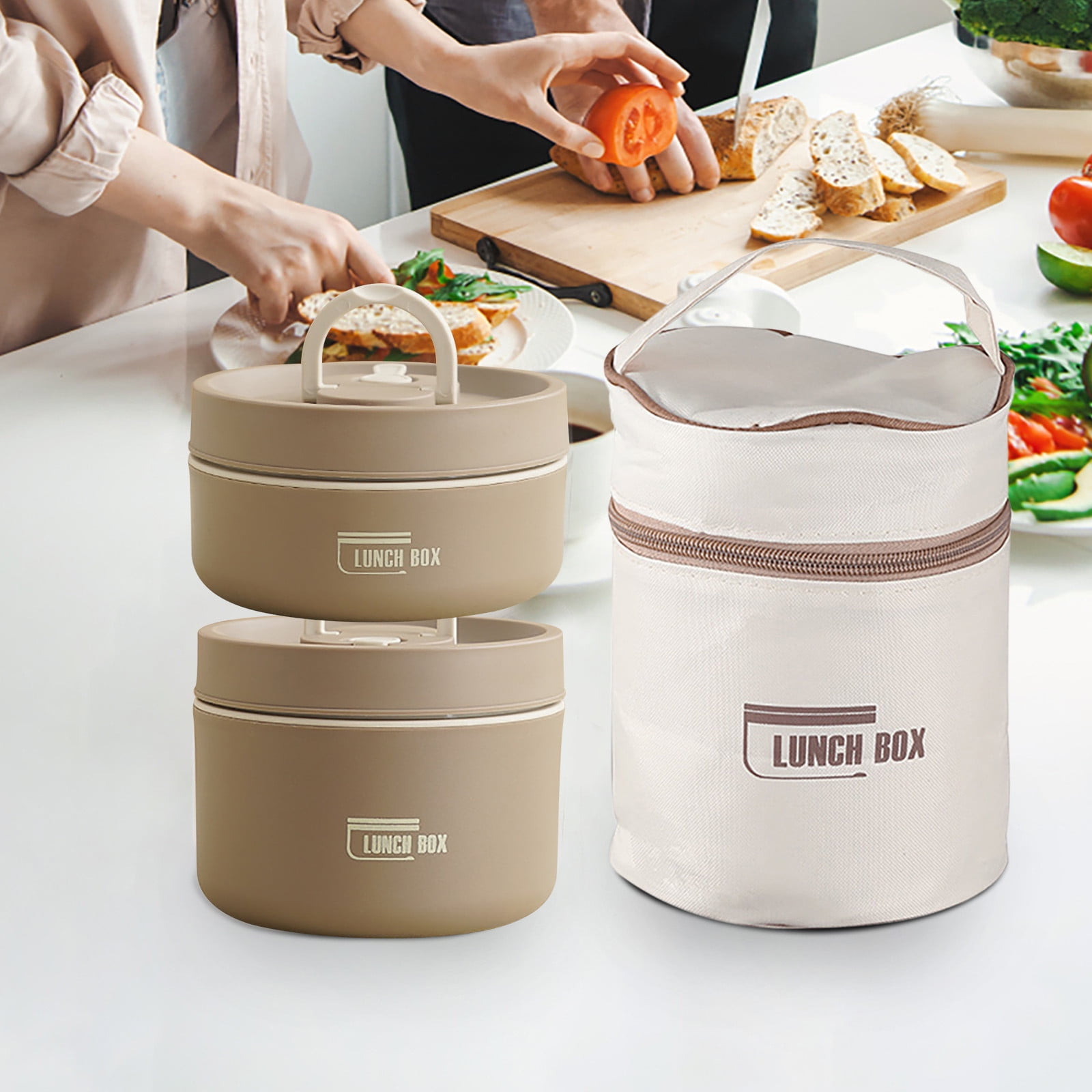 Bdday Adult Bento Lunch Box Portable Insulated Lunch Container,304 Stainless Steel Leakproof Sealed Insulated Lunch Box Teen Lunch Box