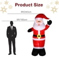 thumbnail image 2 of HiiKaa 8 FT Christmas Inflatable Santa Claus Outdoor Decorations,Blow Up Yard Santa Claus Xmas Sign with Built-in LEDs for Holiday Party Xmas Yard Garden Lawn Decor, 2 of 10