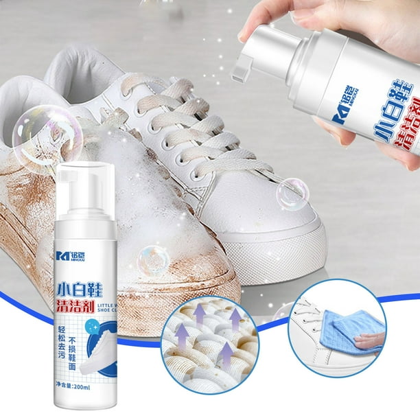 White Shoe Foam Cleaner No Clean Shoe Bubble Stain Remover Brush