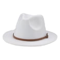 thumbnail image 3 of Sombrero de fieltro para niños de 54 cm, sombrero de copa de ala ancha similar a la lana para primavera y otoño, sombrero de ala plana de jazz S, accesorios para el cabello para niños, sombrero para, 3 of 6